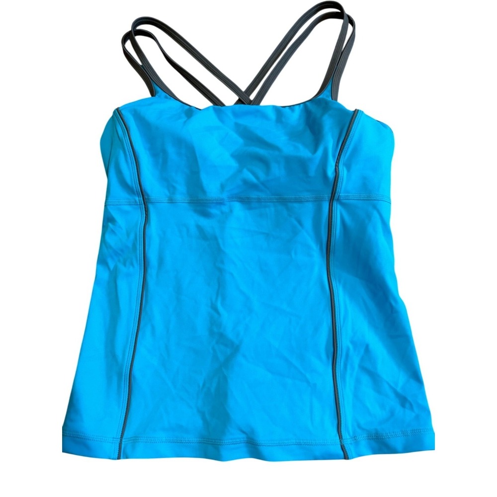 Lands' End Women's Tankini Swim Top – Size 10L – Built-In Shelf Bra